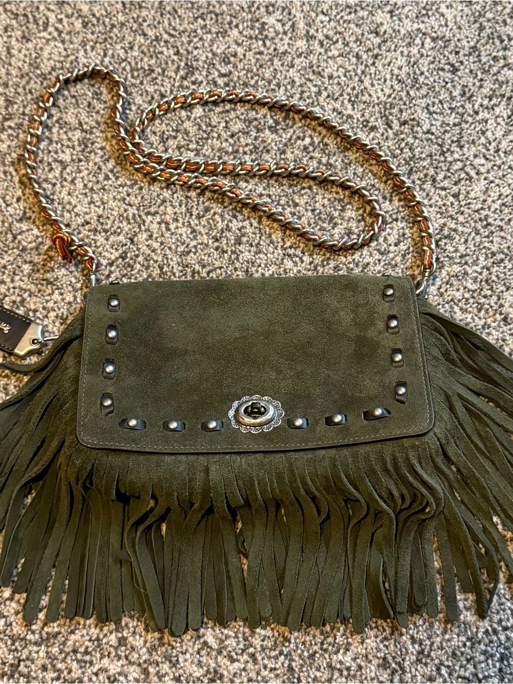 Coach 1941 Dinky 86821 Fern Suede Fringe Bag NWT
